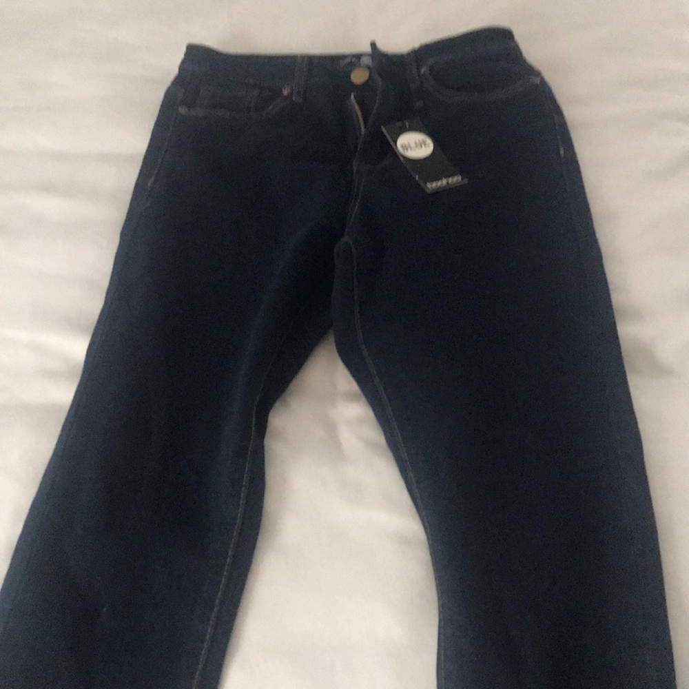 Boo Hoo Dark denim high-rise jeans